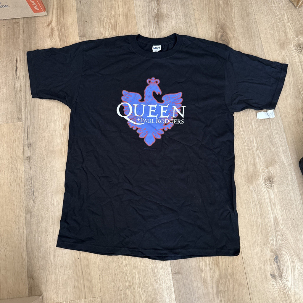 2005 Queen + Paul Rodgers Tour Shirt XL Rock Band Tee anvil Black Vintage0