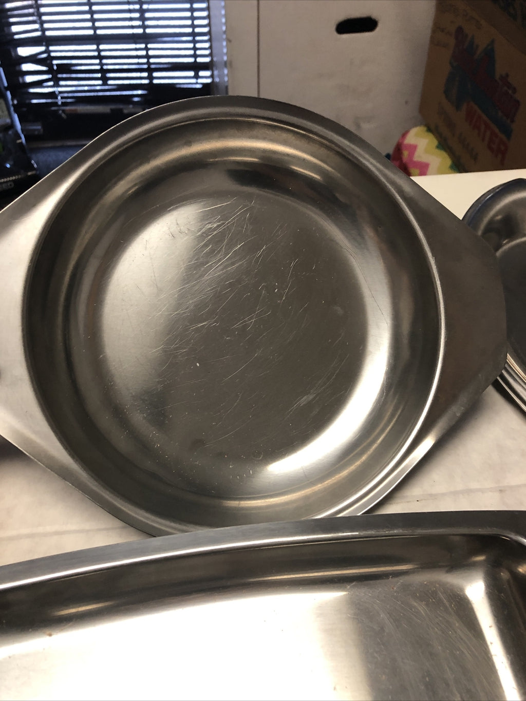 Lot Of 5 Stainless Steel Serving Trays Mixed Lot See Pictures For Measurements5