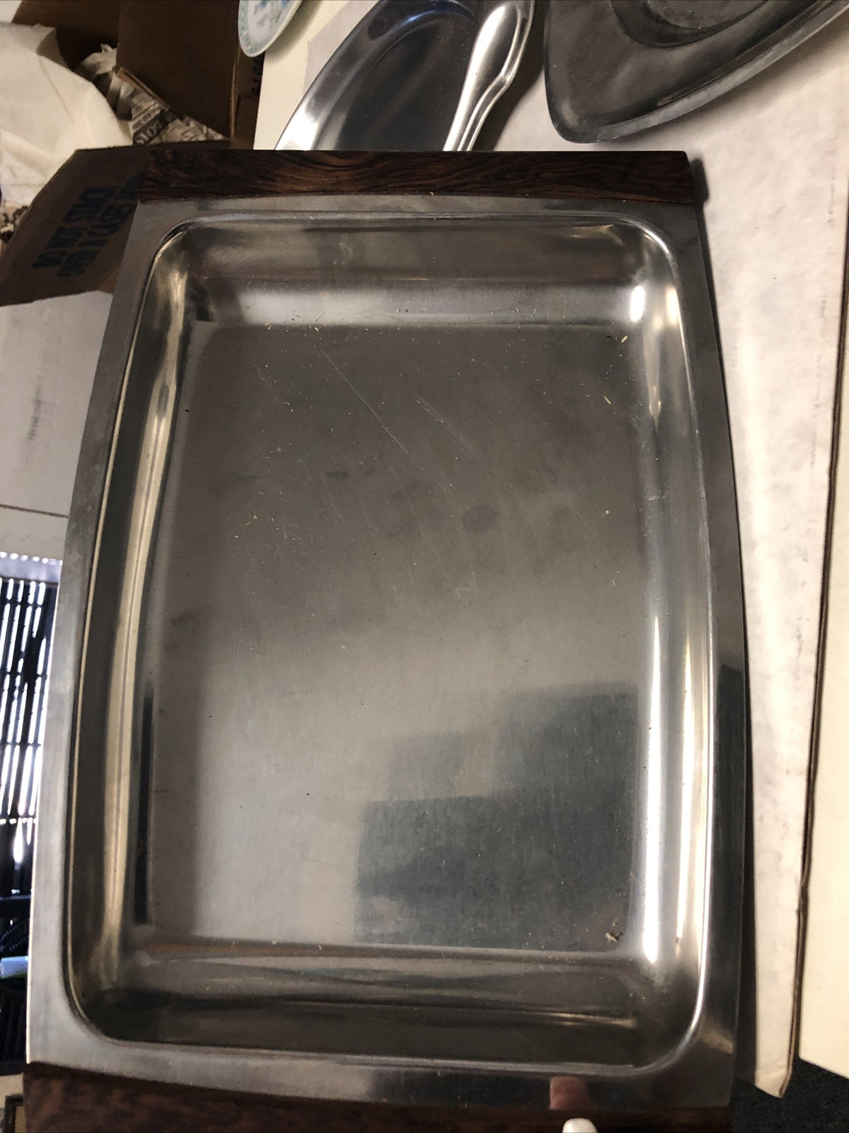 Lot Of 5 Stainless Steel Serving Trays Mixed Lot See Pictures For Measurements4