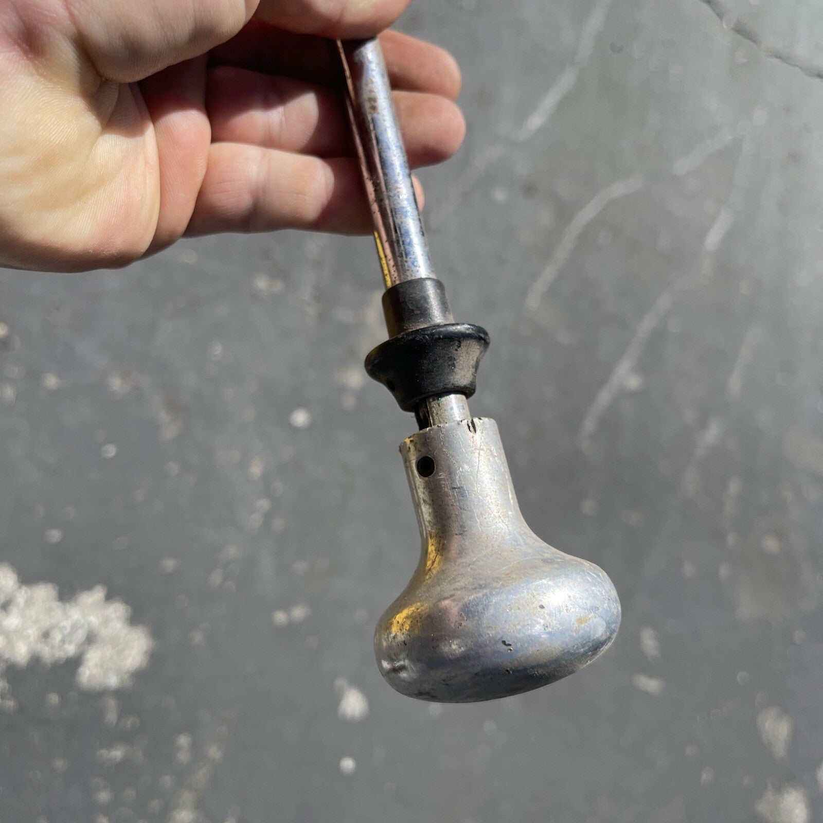 VTG 50s 60s Shift Knob Aluminum Hot Rod  Shifter Handle Linkage3