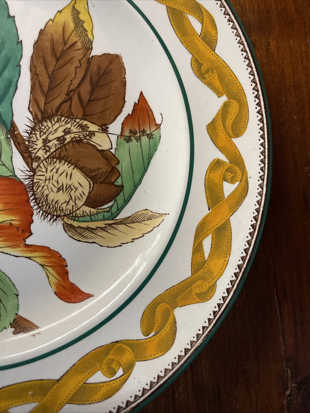 WEDGWOOD ETRURIA ENGLAND "NOVEMBER" PLATE CA 1879-1908 10”6