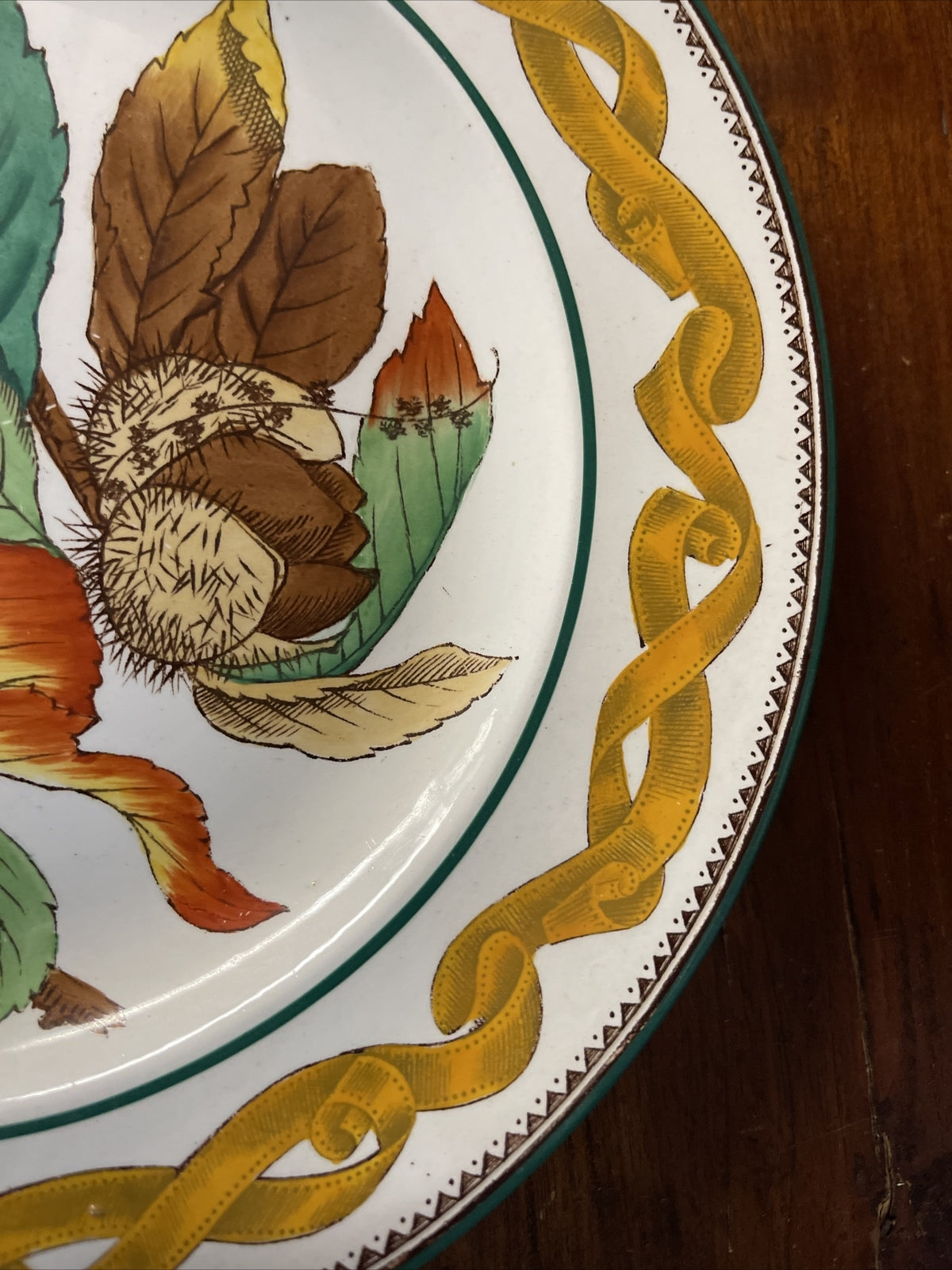 WEDGWOOD ETRURIA ENGLAND "NOVEMBER" PLATE CA 1879-1908 10”6