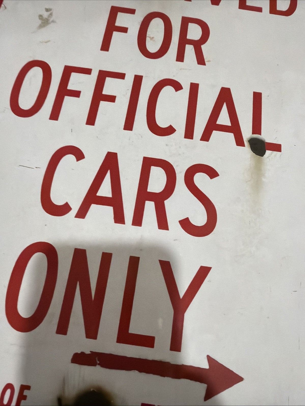 Vintage Porcelain enamel steel Official Parking Sign California  City Of Fresno2