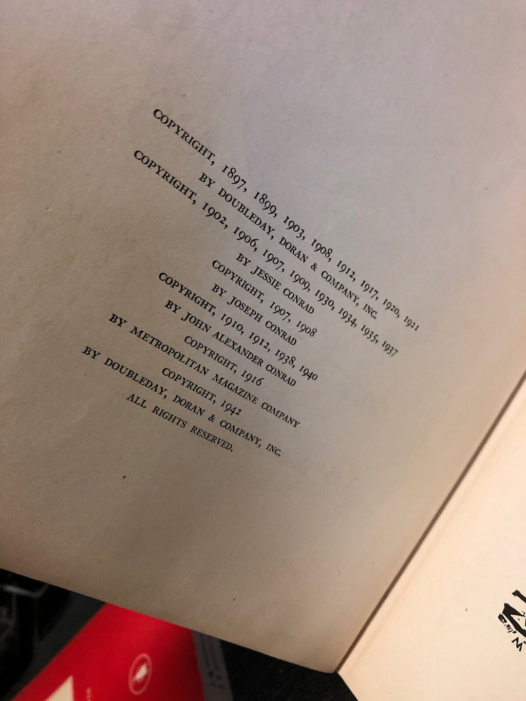A Conrad Argosy: Books By Joseph Conrad 1942 Hardcover4
