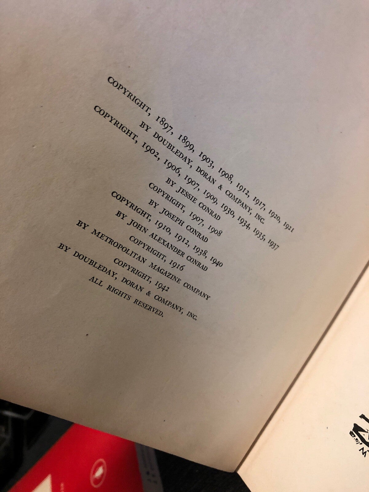 A Conrad Argosy: Books By Joseph Conrad 1942 Hardcover4