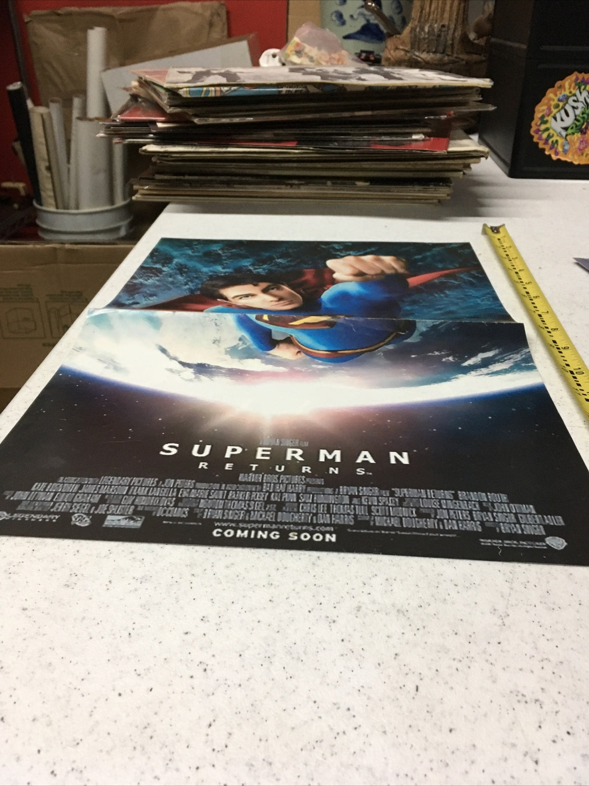 SUPERMAN RETURNS MOVIE POSTER 2 Sided RARE INTL ORIGINAL 15x10.53