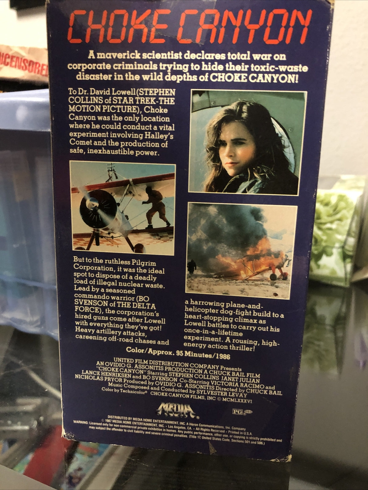 Cult Classic Choke Canyon (VHS, 1987) Stephen Collins Bo Svenson2
