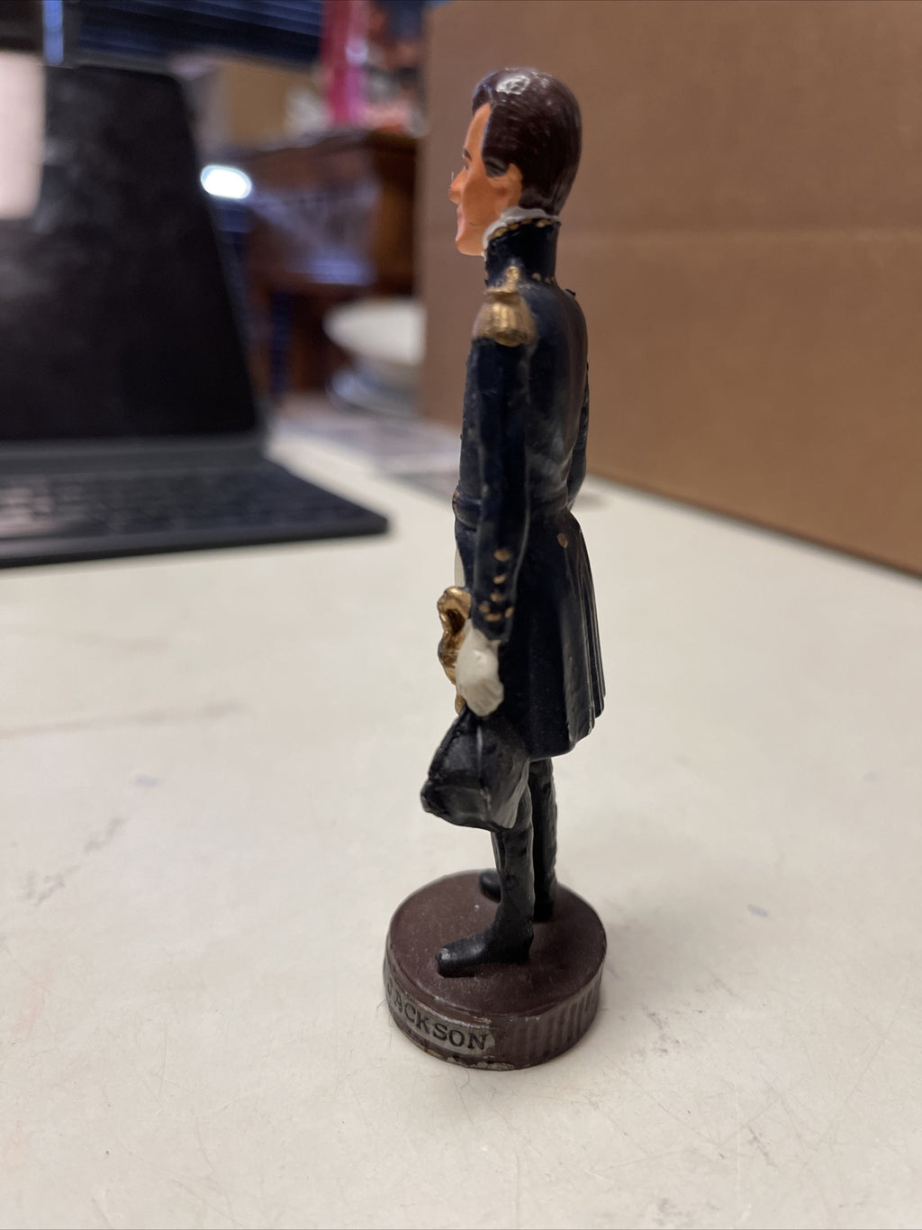 GENERAL Andrew Jackson US HERO WAR 1812 Painted Metal Figure 4.5” Medal3