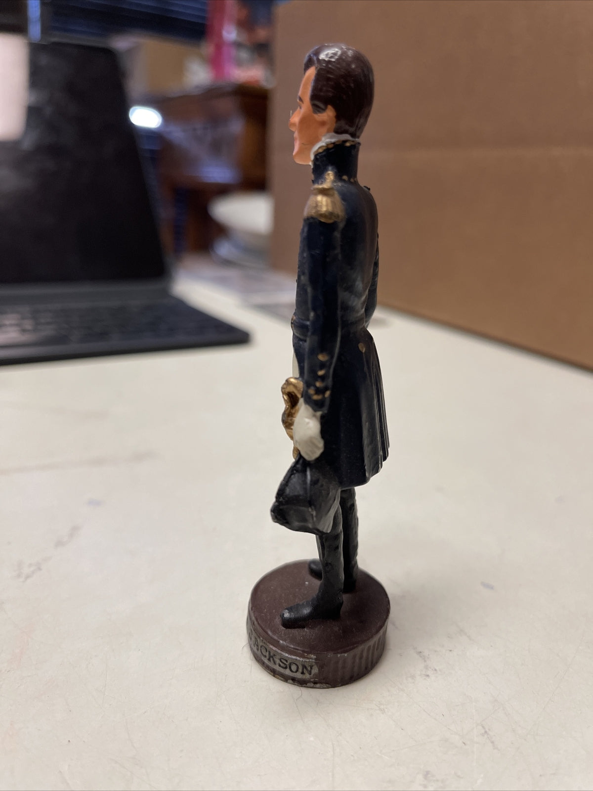 GENERAL Andrew Jackson US HERO WAR 1812 Painted Metal Figure 4.5” Medal3
