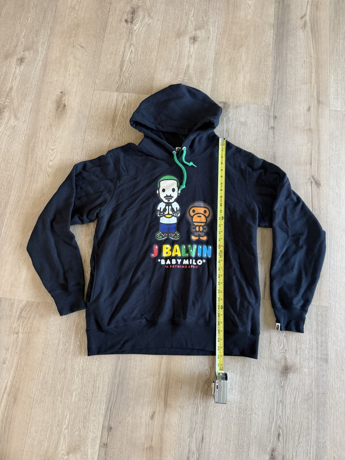 BAPE x J Balvin Baby Milo Pullover Hoodie Black SS20 Authentic1