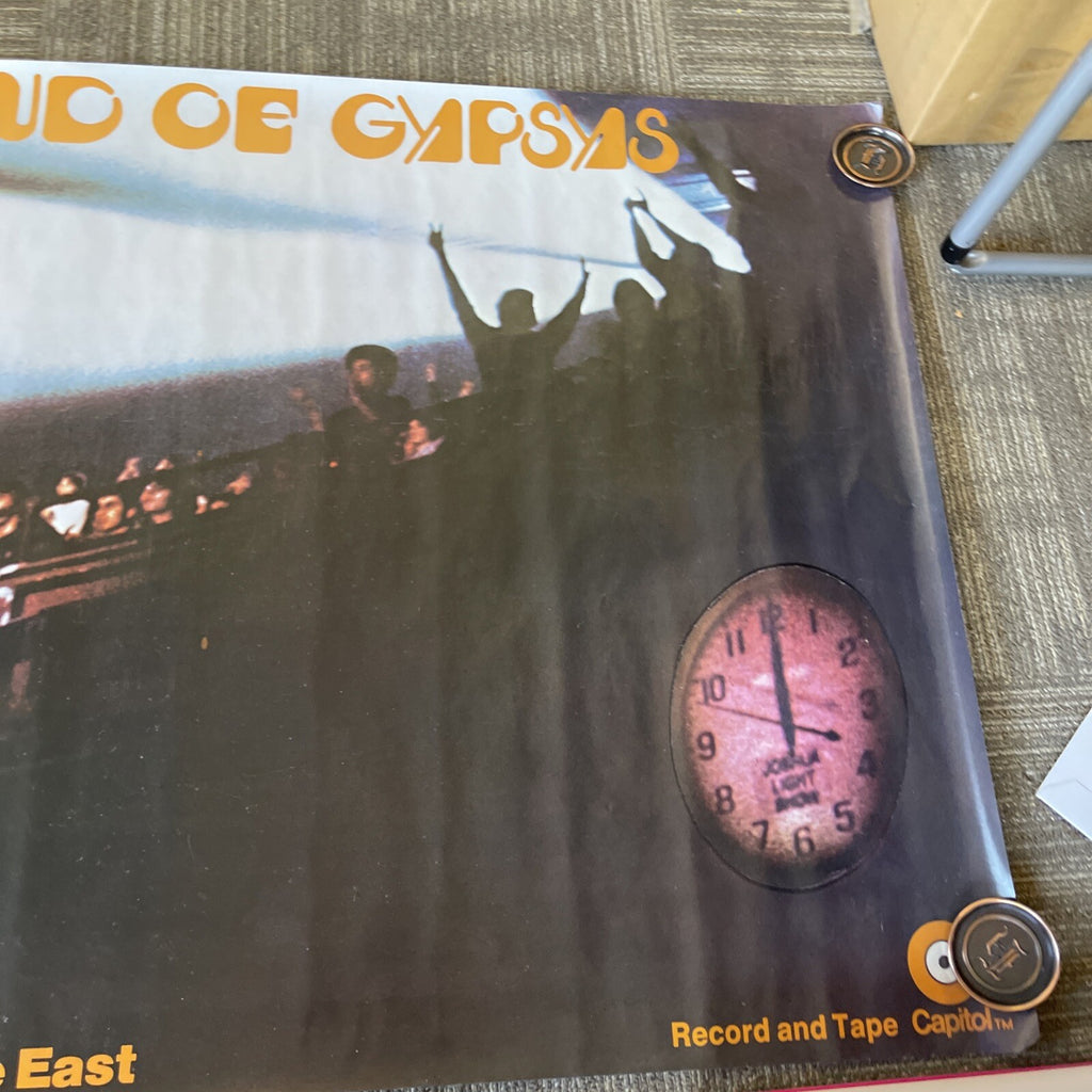#72 Larg 1970 Jimi Hendrix Band Of Gypsys Record Subway Promo Poster Rare 57”8