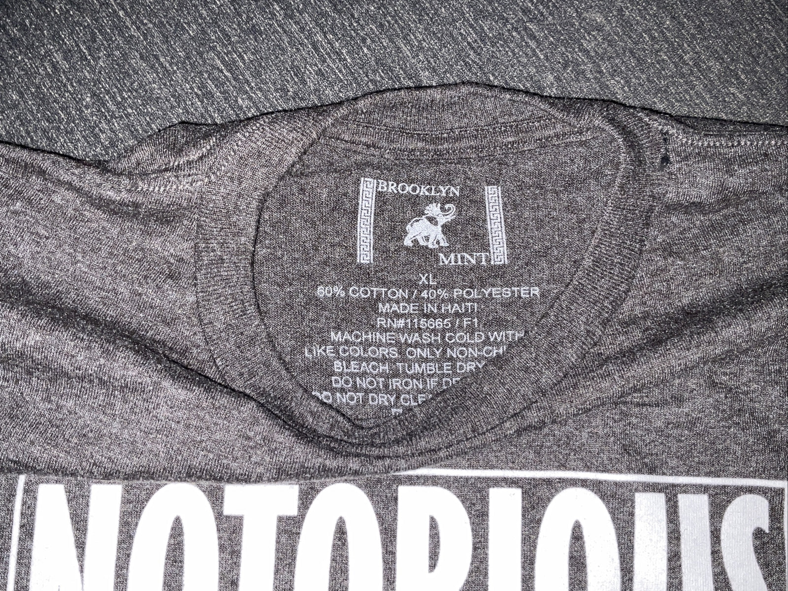 Brooklyn Mint x Notorious BIG T-Shirt Xl Gray 90s Music Rap Hip Hop Tee2