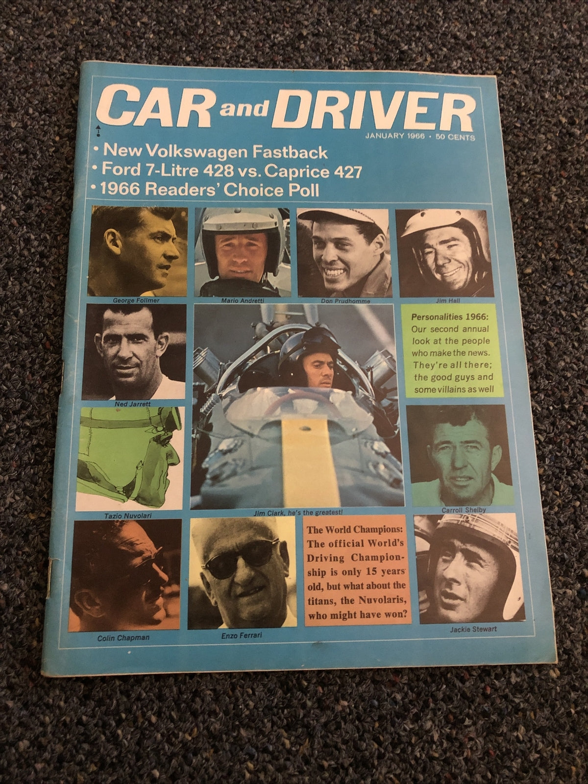 Vintage Car and Driver Magazine January 19660