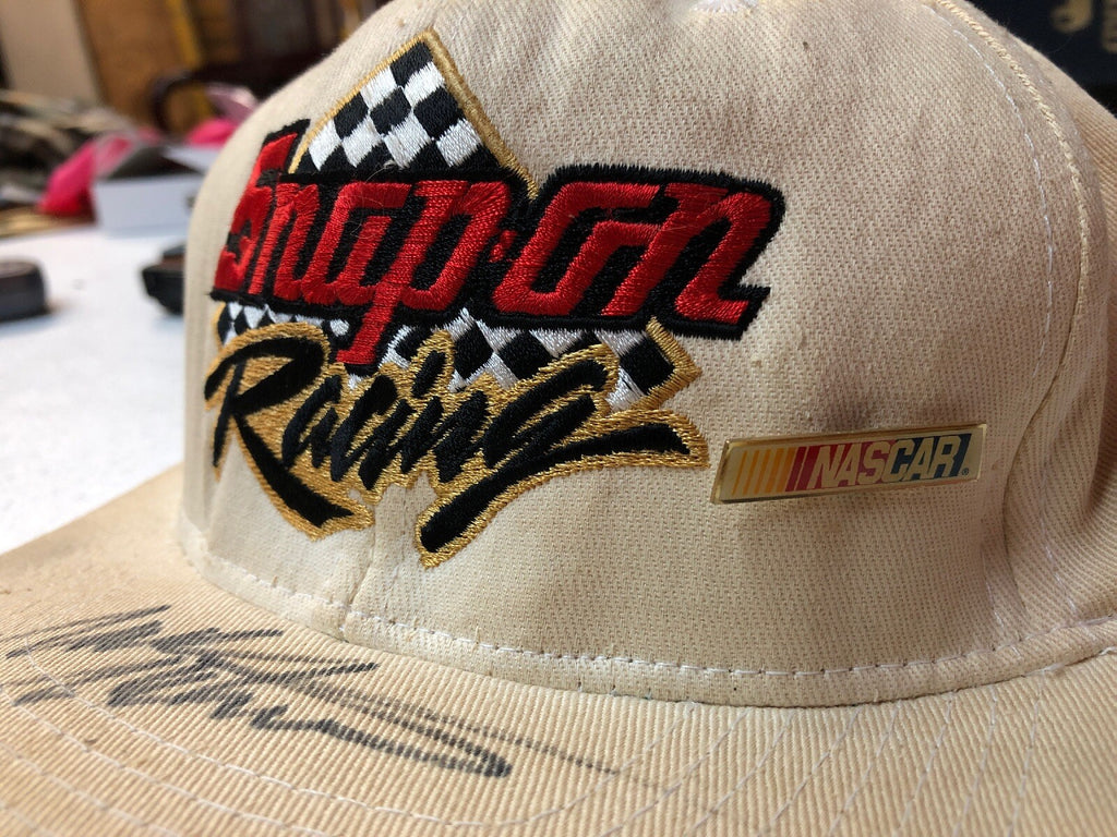 Preowned Signed Vintage Snap On Racing Hat Snapback With NASCAR Pin2