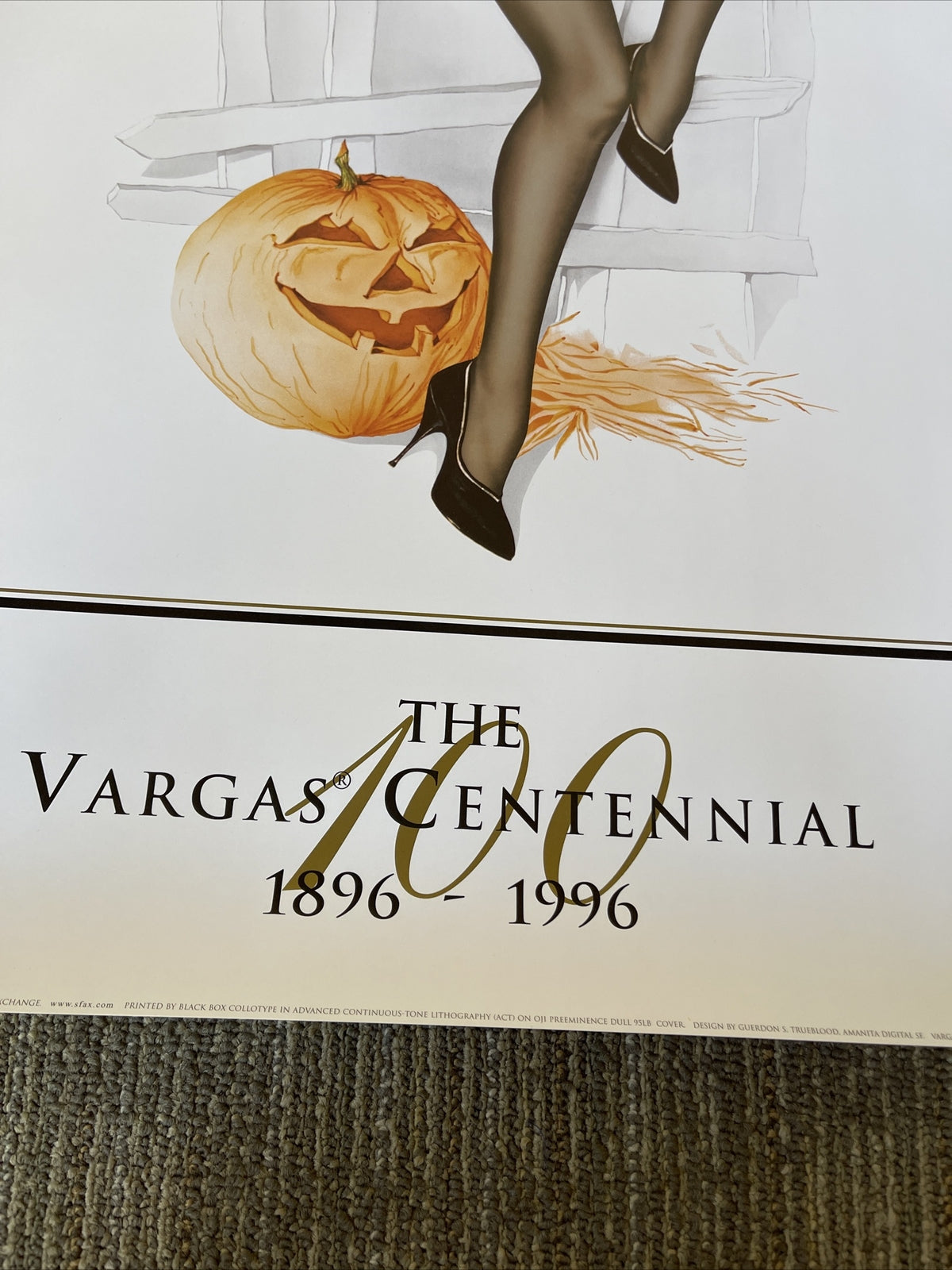 ALBERTO VARGAS 1995 Trick Or Treat Art  LITHOGRAPH Poster 24” X 36” Centennial7