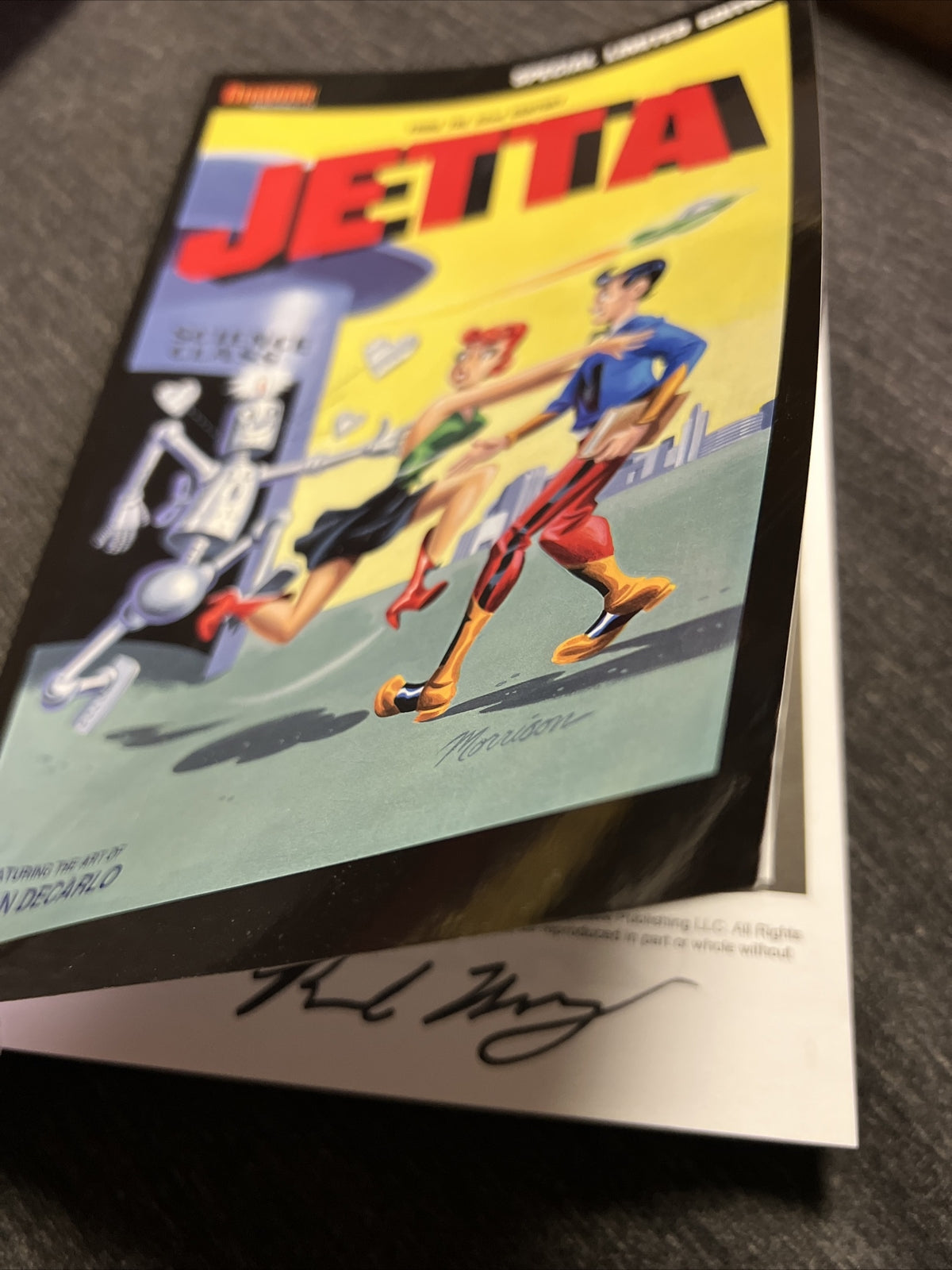 JETTA Rare LIMITED EDITION Dan DeCarlo-Robot COVER SIGNED BOOK by BILL MORRISON1