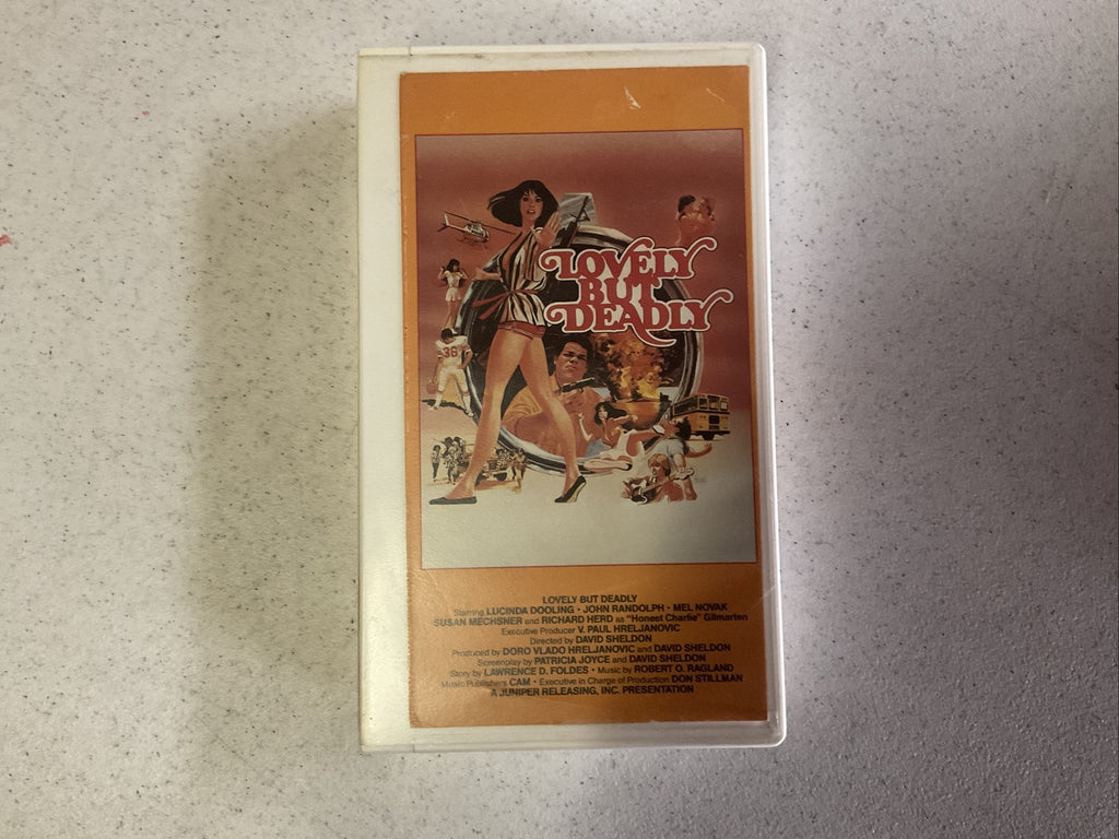 Lovely But Deadly 1985 VHS Clamshell Case Martial Arts Movie ,Lucinda Dooling0