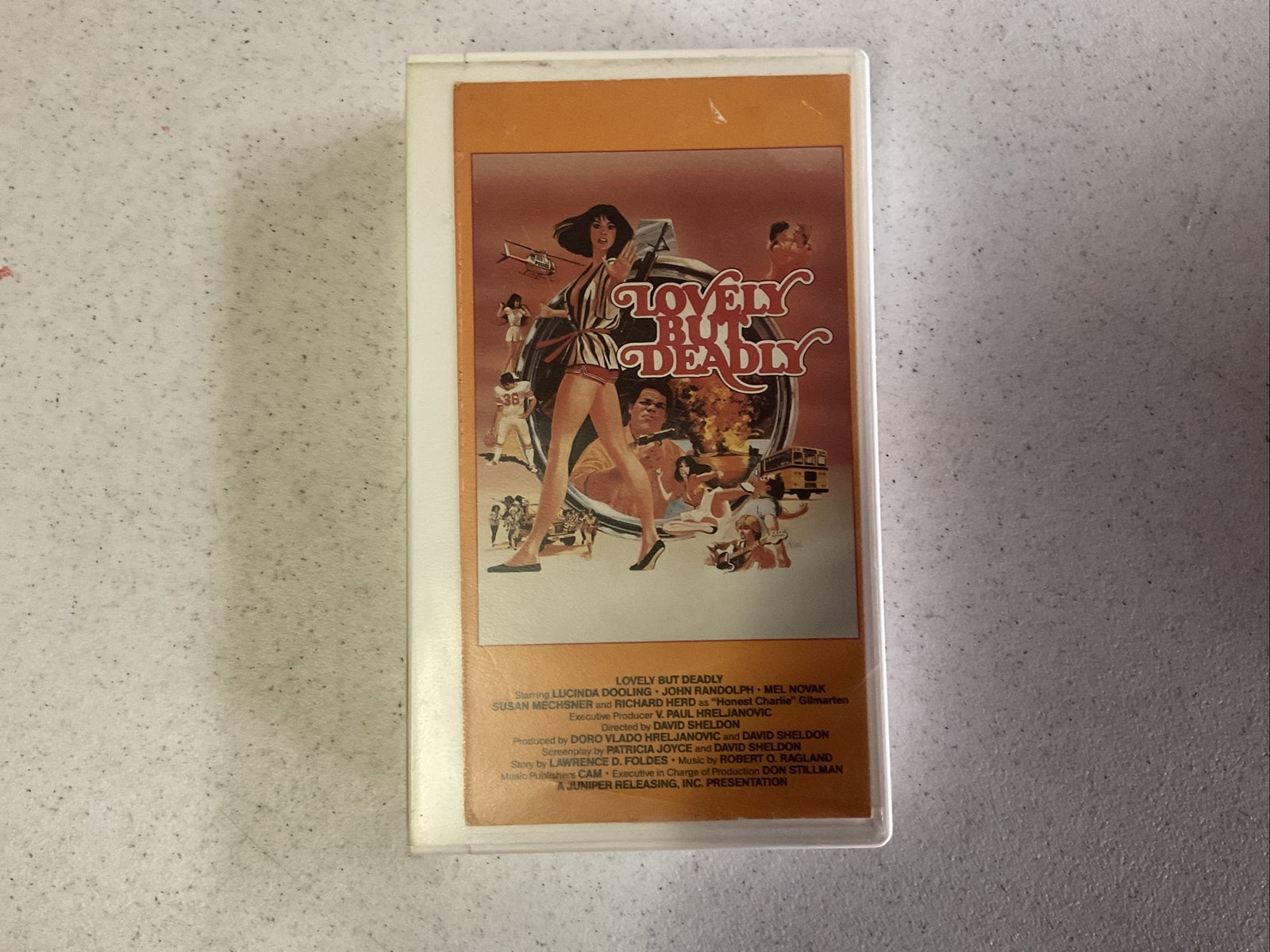 Lovely But Deadly 1985 VHS Clamshell Case Martial Arts Movie ,Lucinda Dooling0