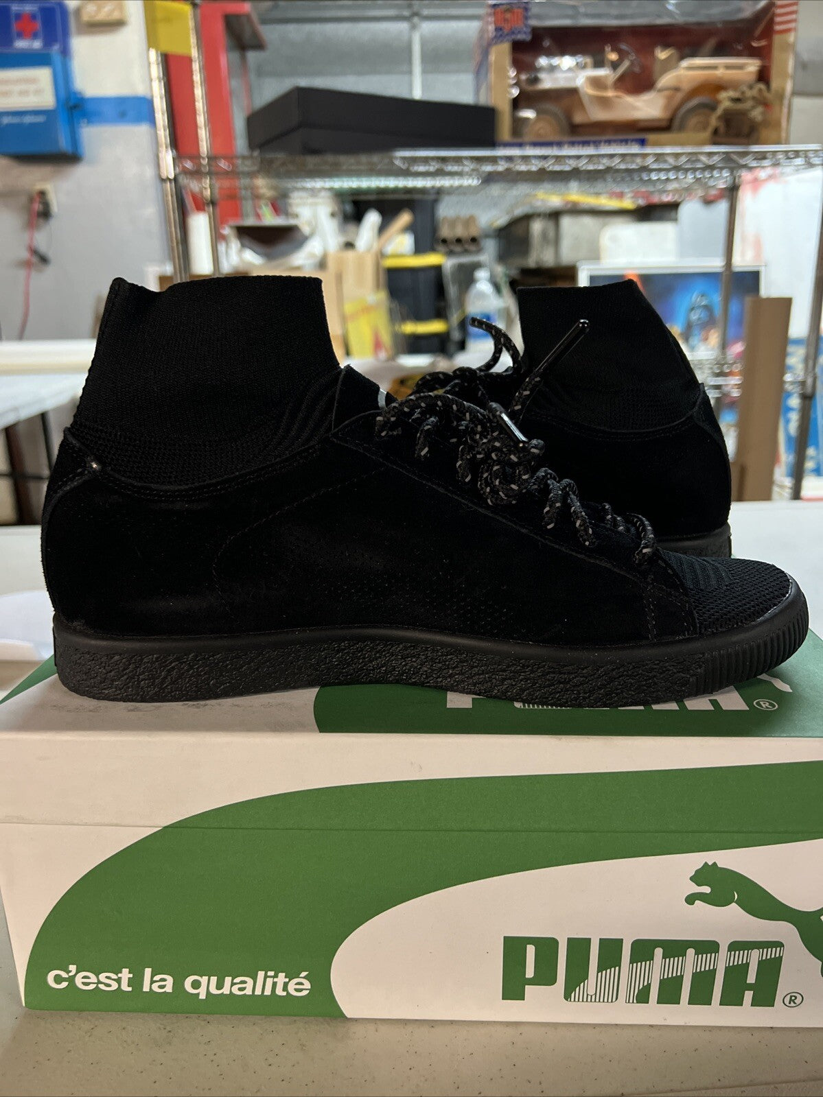 PUMA Clyde BKRW Black Puma White Size 65