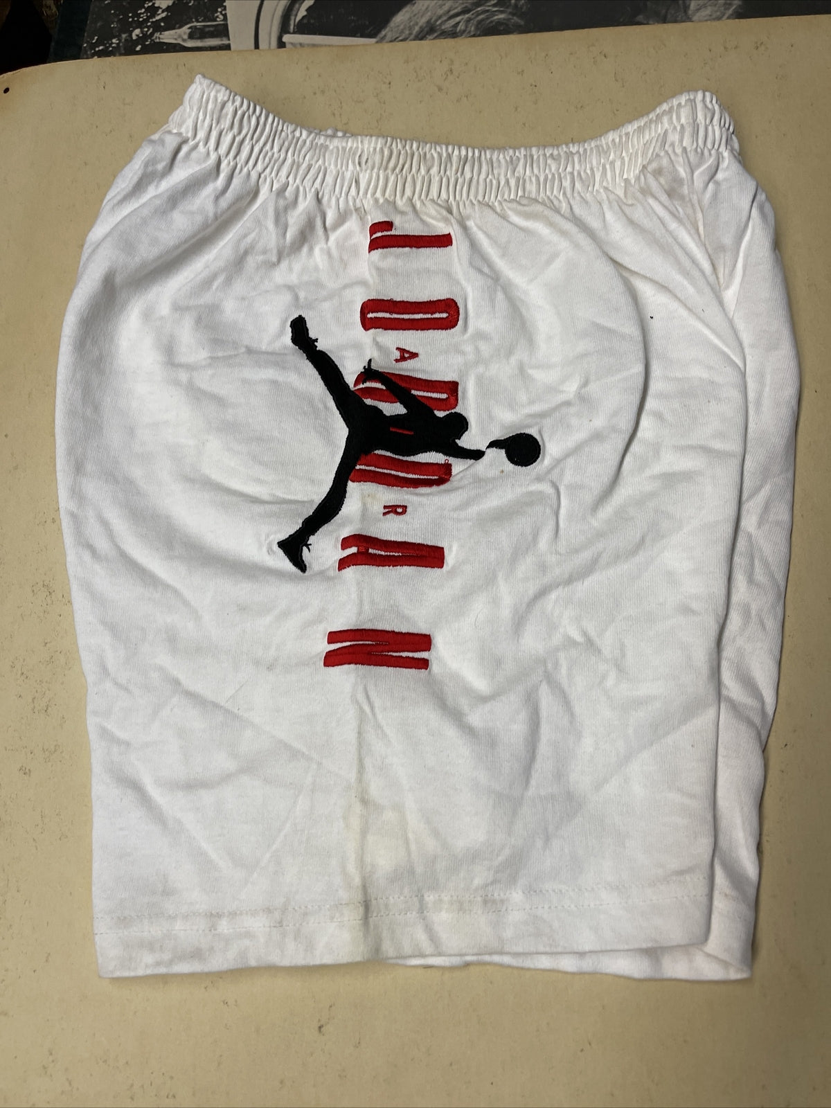 new w tags true vintage 1991 nike air jordan shorts Adult Size L white0