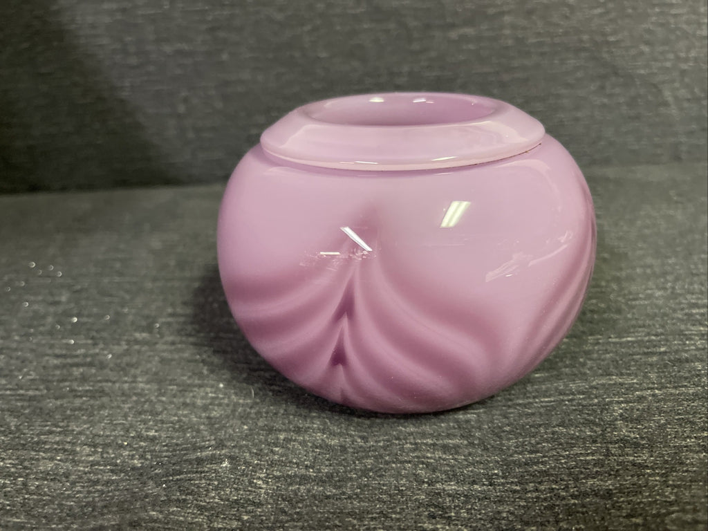 Signed David Lindsay Art Glass 2001 Studio Pink Purple Swirl Burst Paperweight1