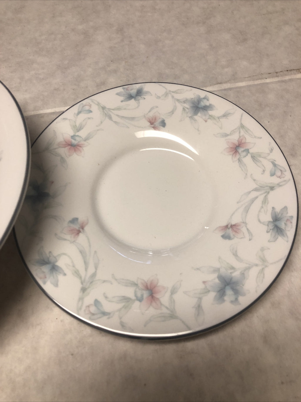Lot Of 2 Noritake New Decade May Breeze Soup Bowl 7” & Small Plate 6”1