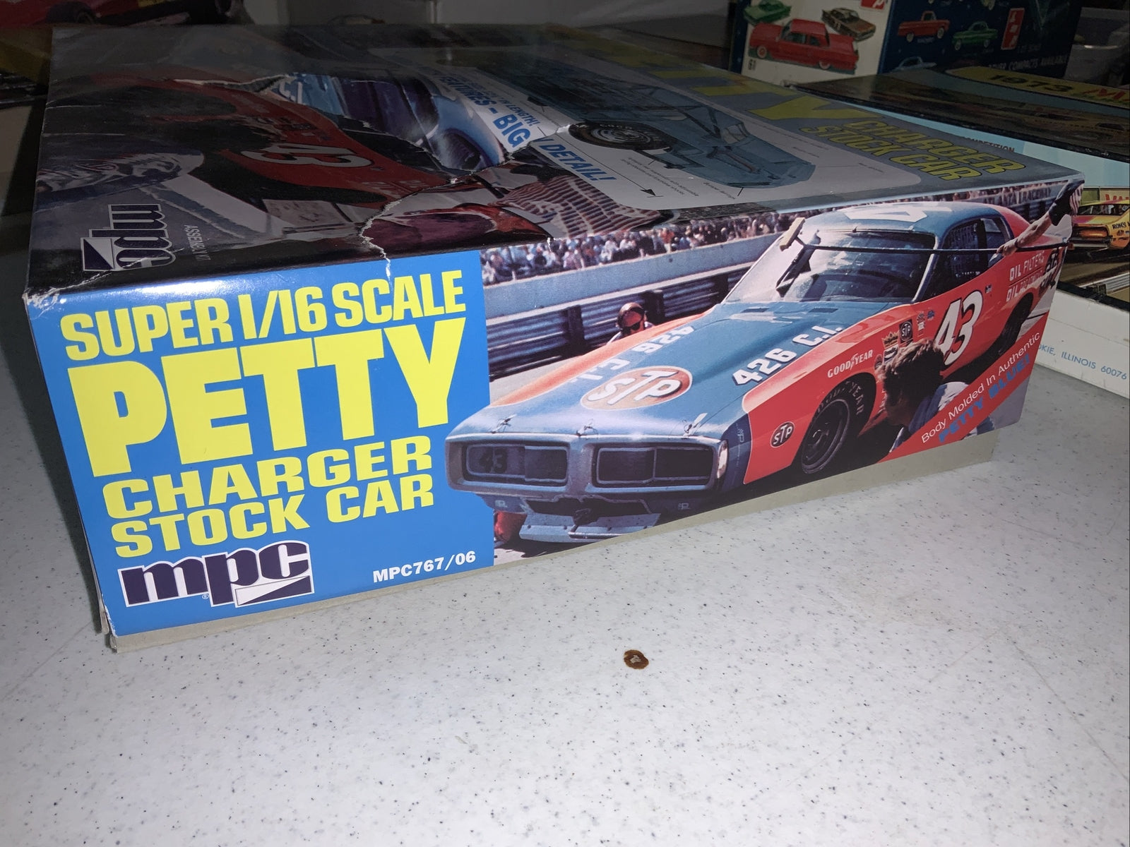 MPC Super Petty 1973 Dodge Charger 1/16 Scale Model Kit -NIB2