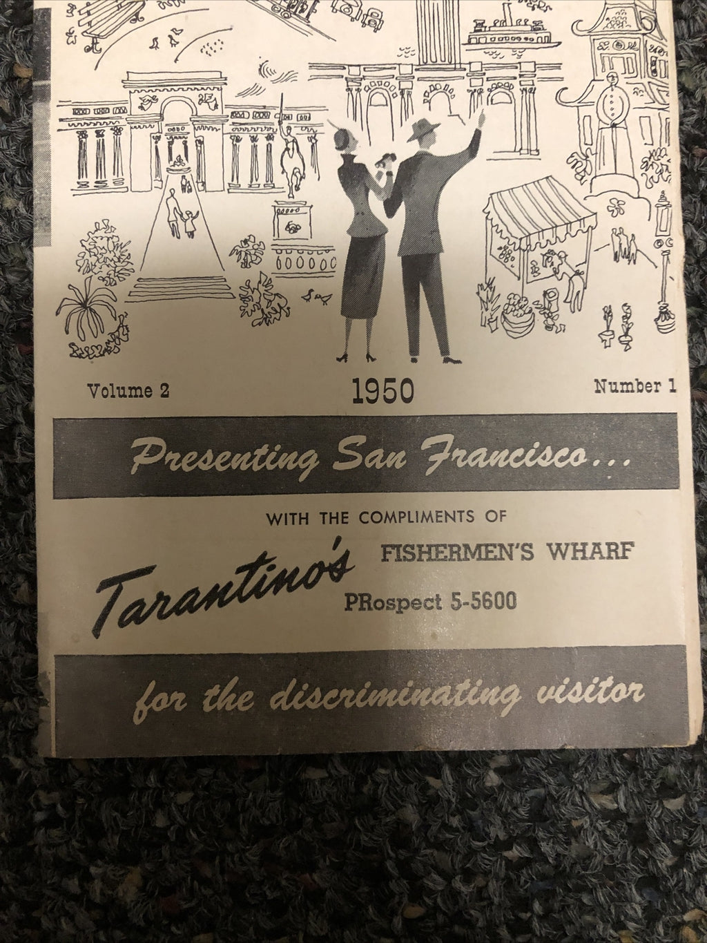 Rare CALIFORNIA SAN FRANCISCO / Welcome Map to San Francisco and Bay Area 19501