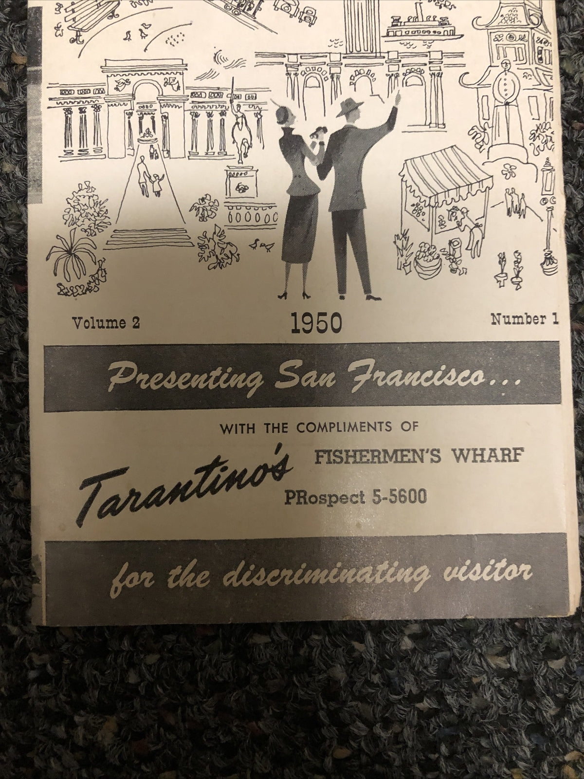 Rare CALIFORNIA SAN FRANCISCO / Welcome Map to San Francisco and Bay Area 19501