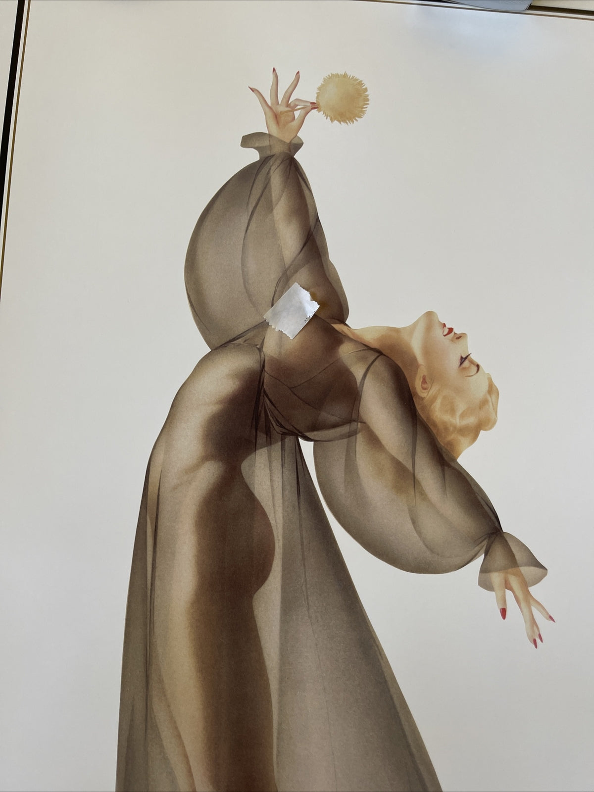 ALBERTO VARGAS 1996 Sheer Elegance Art  LITHOGRAPH Poster 24” X 36”1