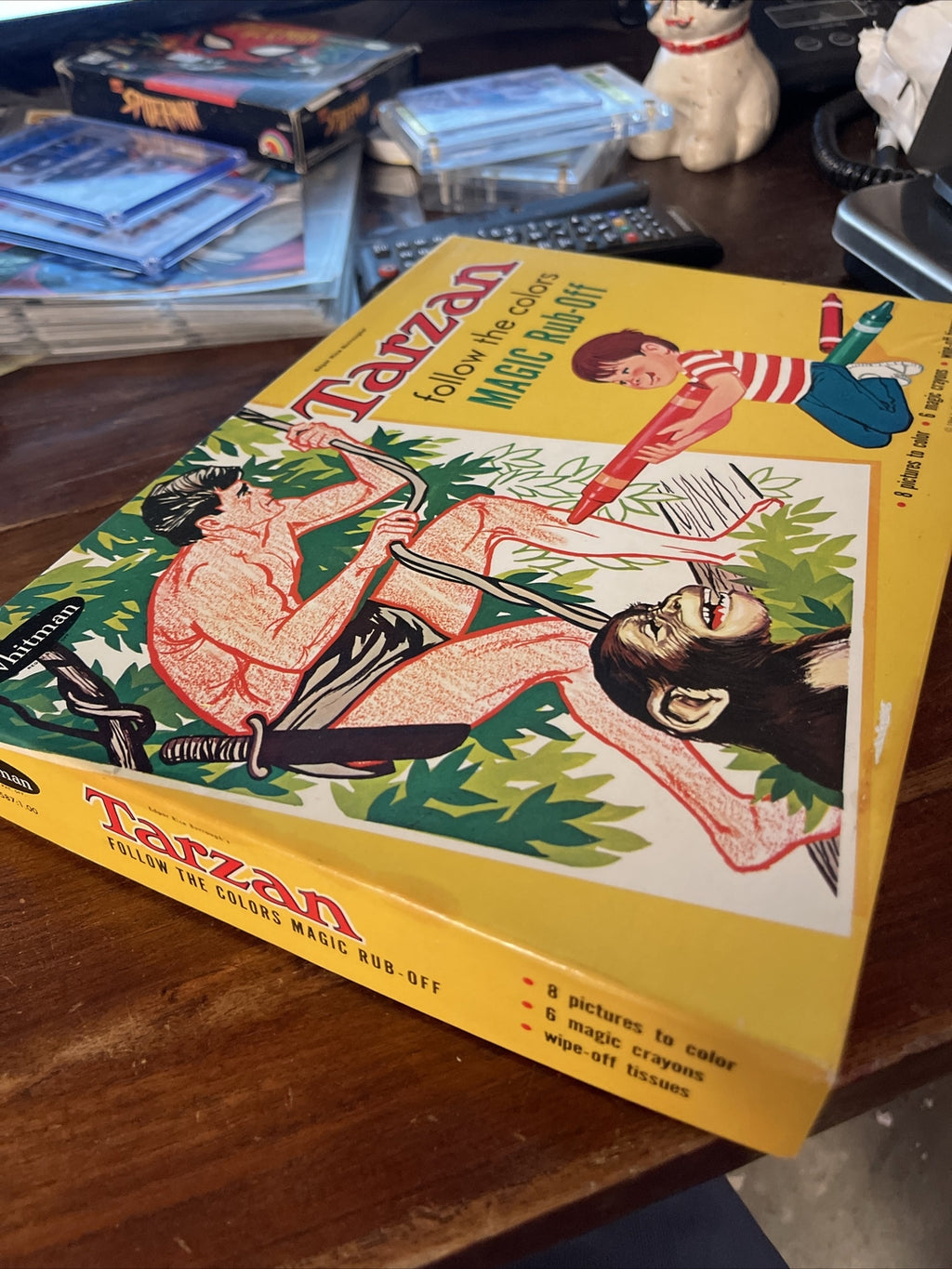 1966 TARZAN Vintage Magic Rub Off  SCHOOL Book WhitmanToys SPP Era4