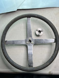 Vintage Large 17” soft grip Hotrod classic truck steering wheel0