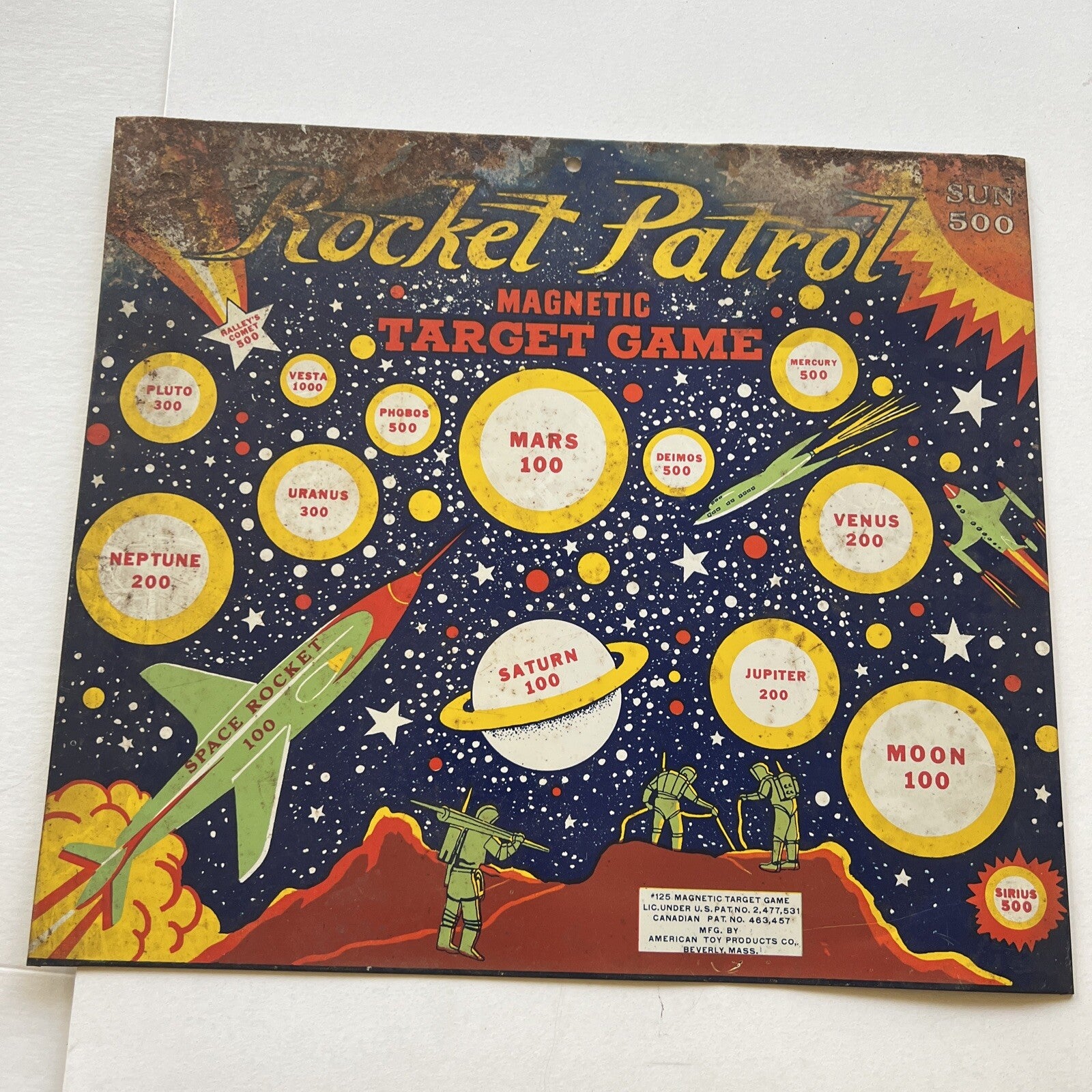 Vintage Name a State Safe Dart , Rocket Patrol Magnetic Target Game , Two Sided1