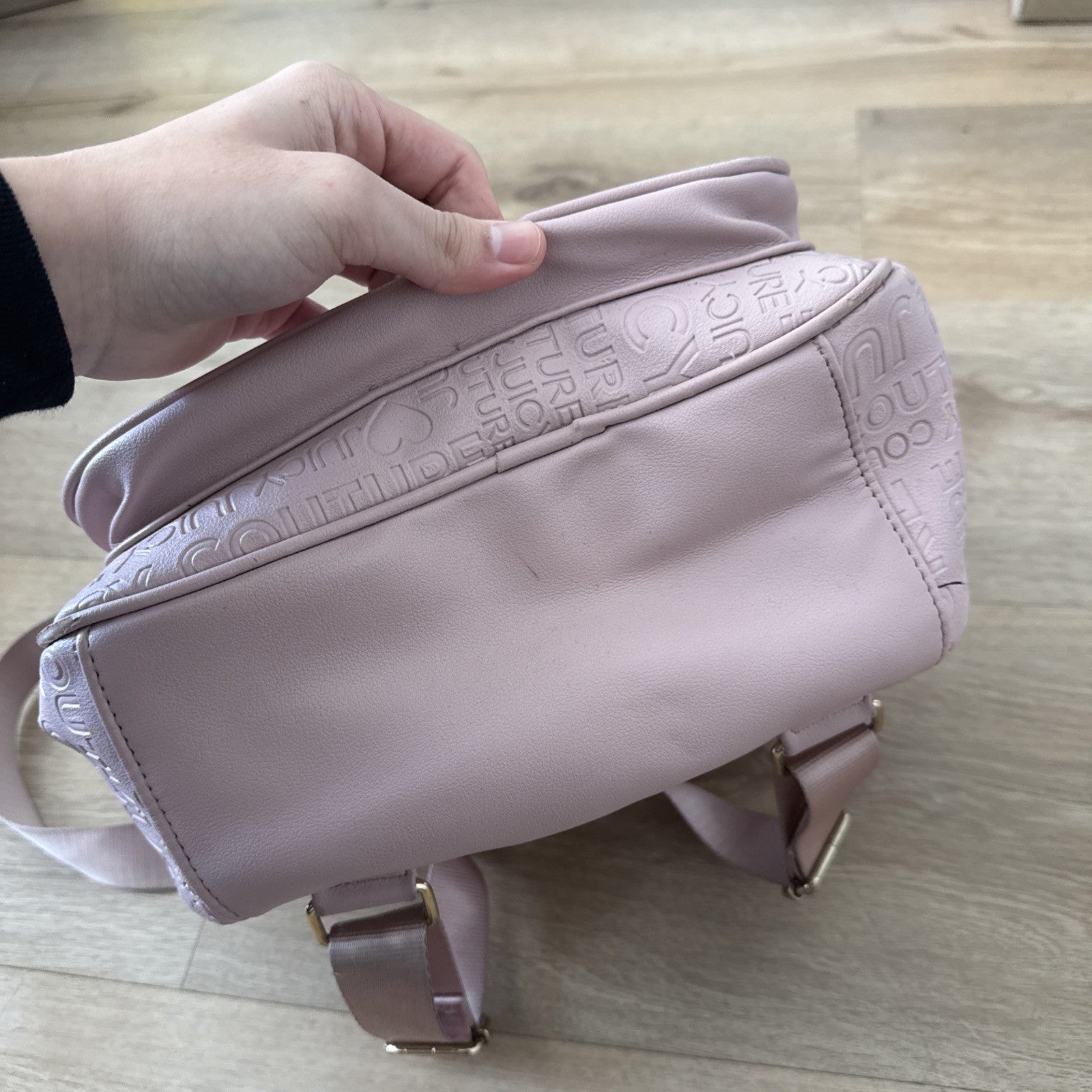 Juicy Couture Pink and Gold Word Search Backpack8