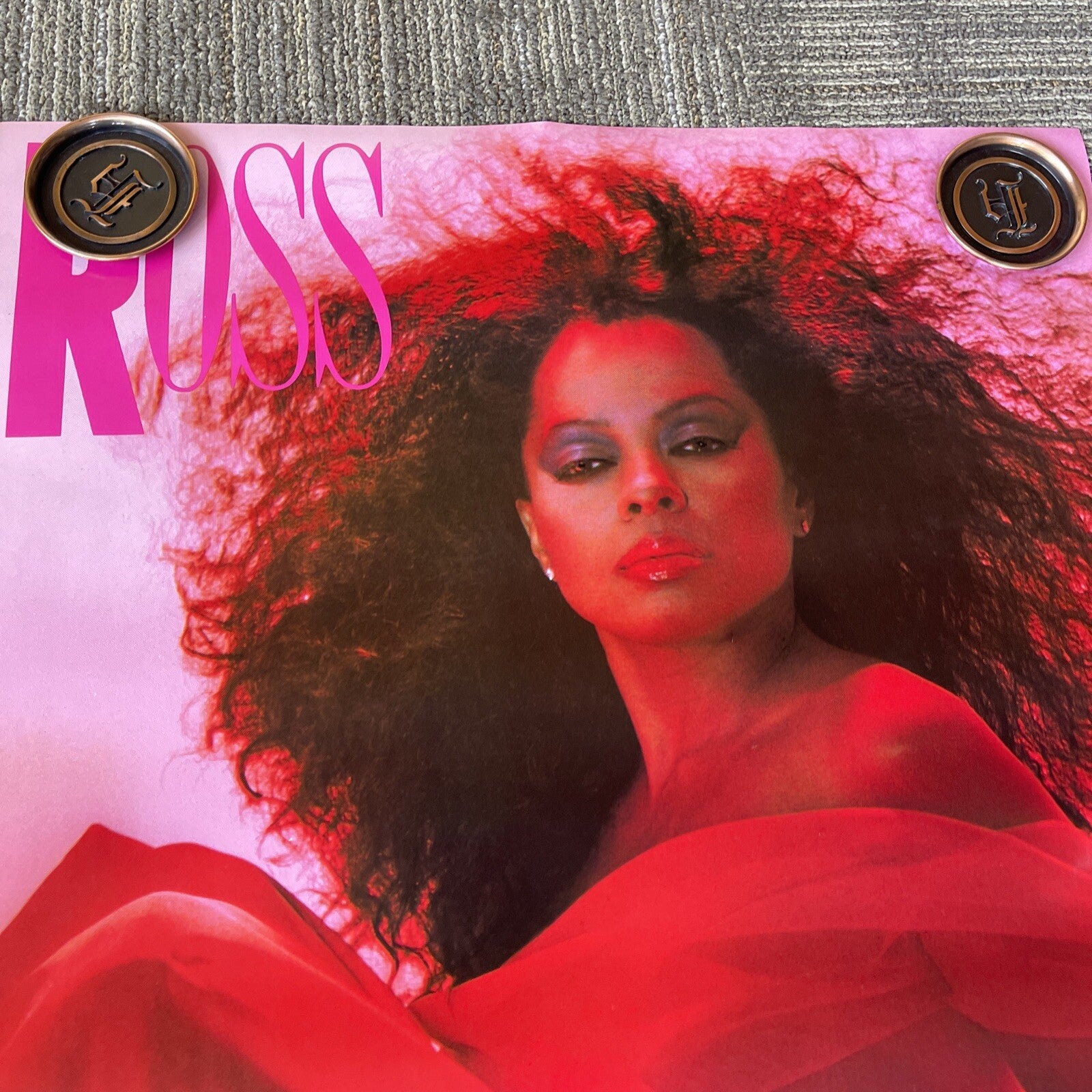 Original 1983 RCA Records Diana Ross Pieces Of Ice Record Store Promo Poster #517