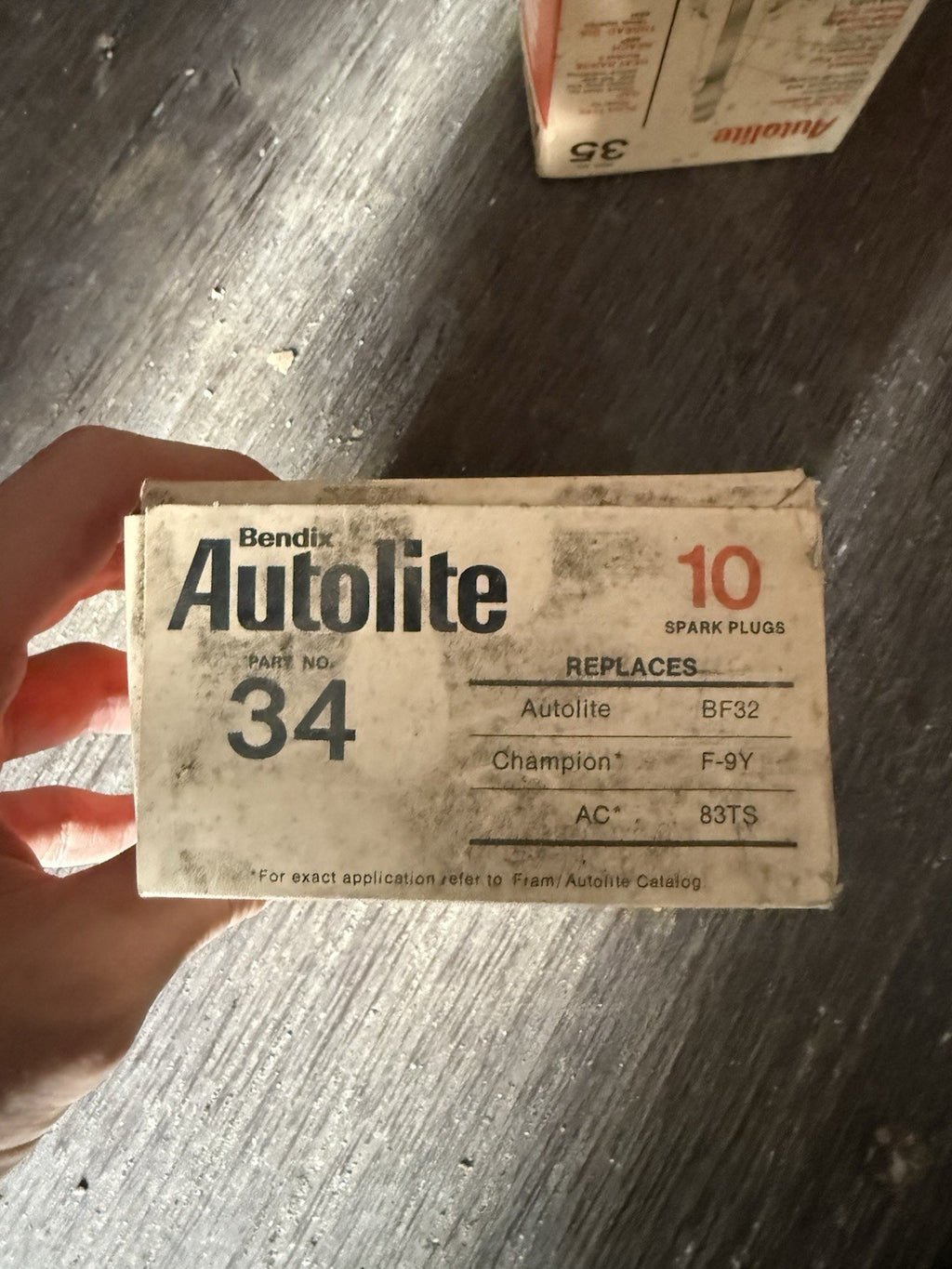 NOS Vintage Autolite 34 Spark Plugs Box of 10 Replaces Champion0