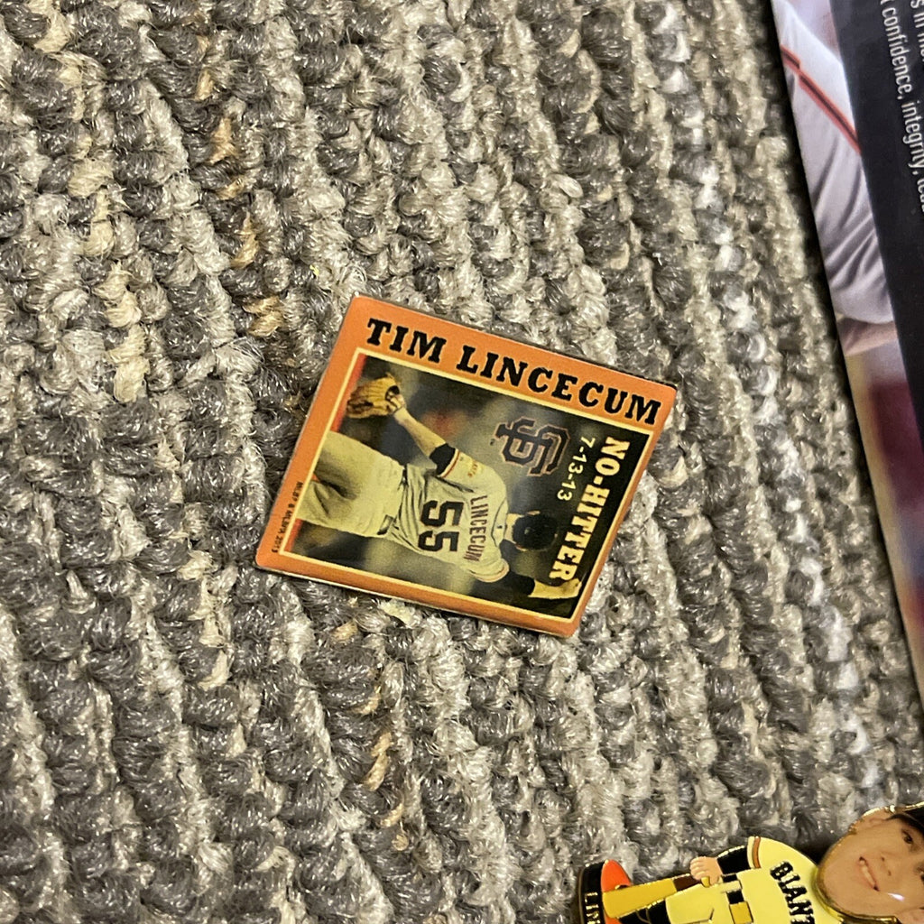 TIM LINCECUM Bobble Head Pin 2 GIANTS No Hitter PIN Lot HARD TO FIND SF1
