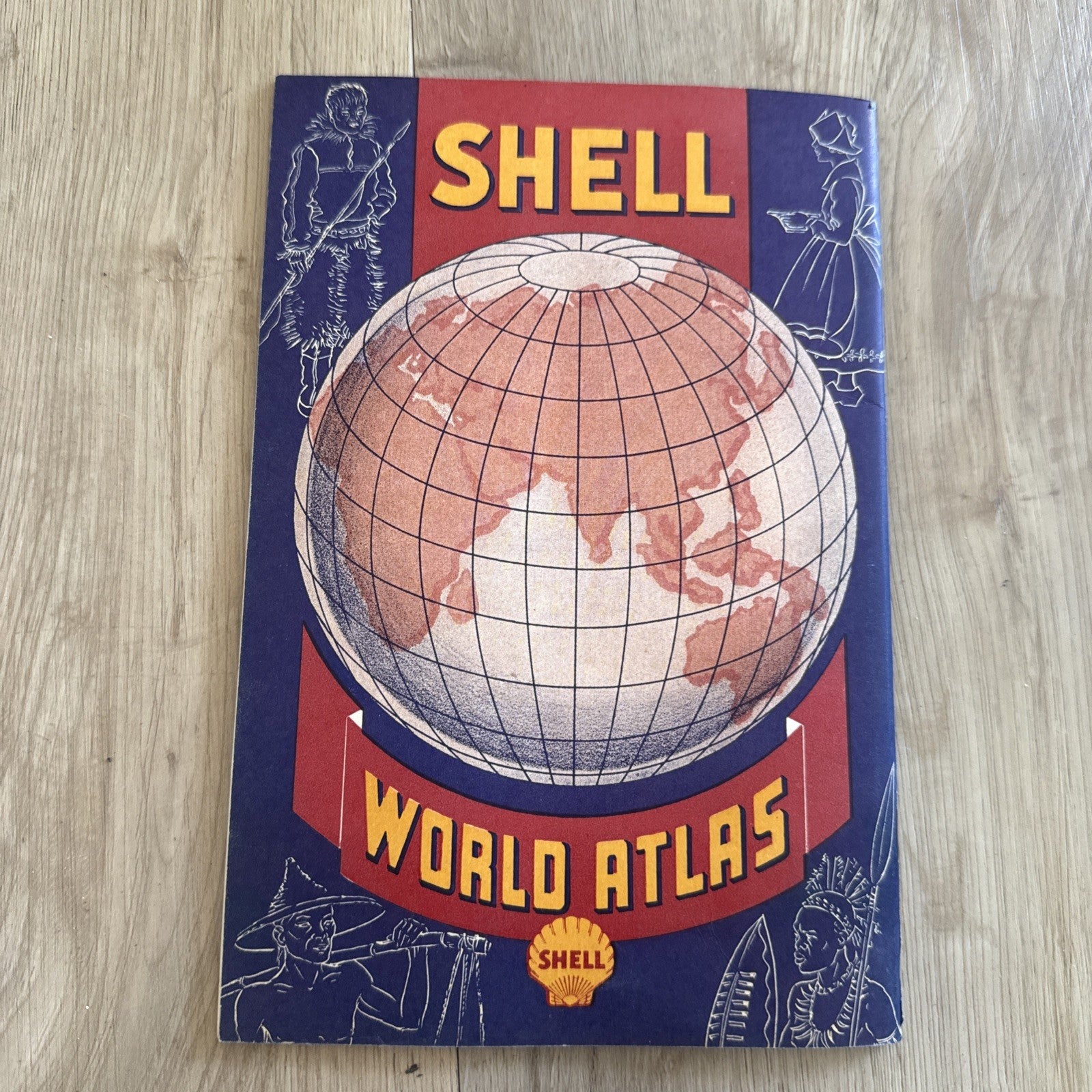 Vintage 1930s Shell Oil World Atlas Map Booklet Gas Station Advertising1