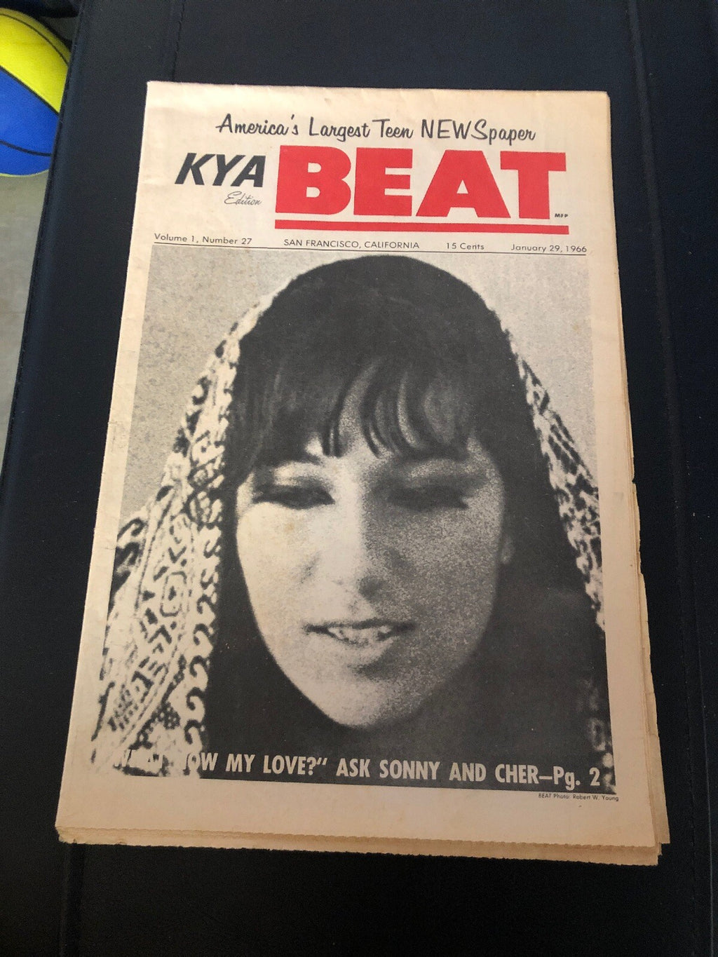 ULTRA RARE 1966 Sonny And Cher KYA Radio Station NEWSPAPER San Francisco0