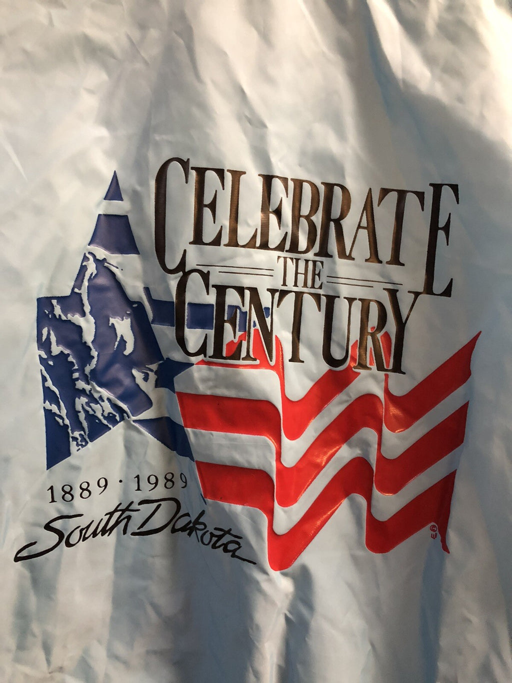 Pla-Jac Dunbrooke 1889-1989 South Dakota Windbreaker Jacket 48 XL 50 Celebrate1
