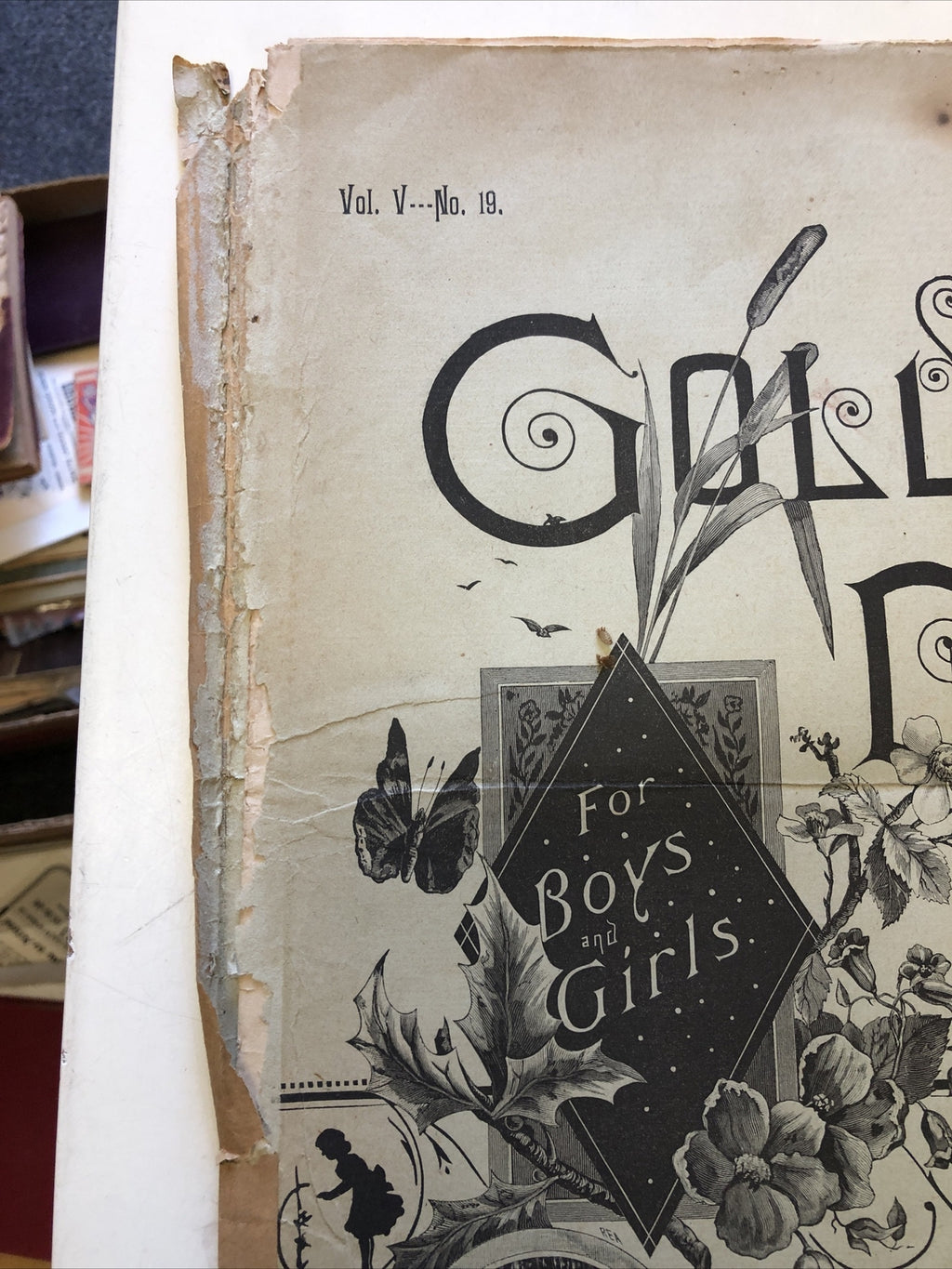 Vintage Rare Golden Days for Boys and Girls, Vol. V, No. 19, April 12th 1884 Pap4