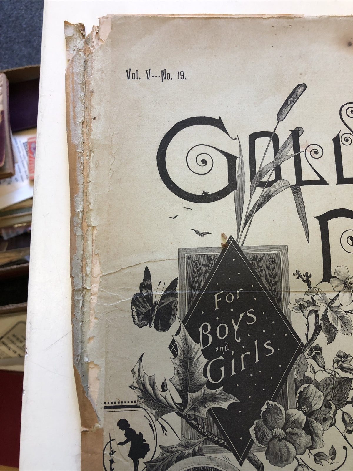 Vintage Rare Golden Days for Boys and Girls, Vol. V, No. 19, April 12th 1884 Pap4
