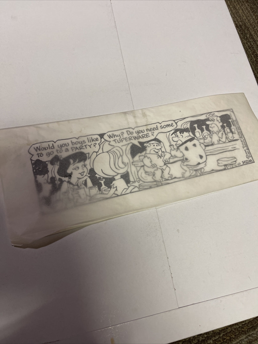 1994 Original Ink Flintstones Comic Signed KDM Karen Marchette Hanna Barbera5