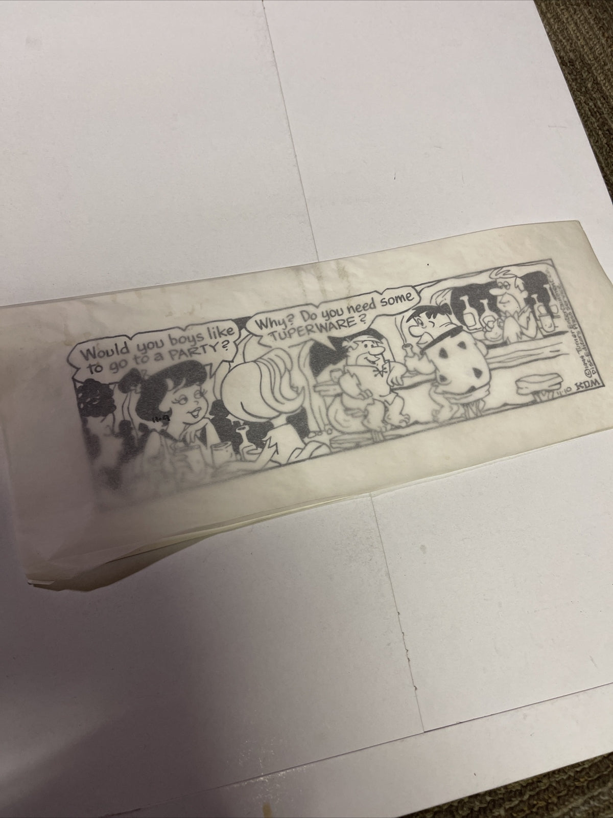 1994 Original Ink Flintstones Comic Signed KDM Karen Marchette Hanna Barbera5