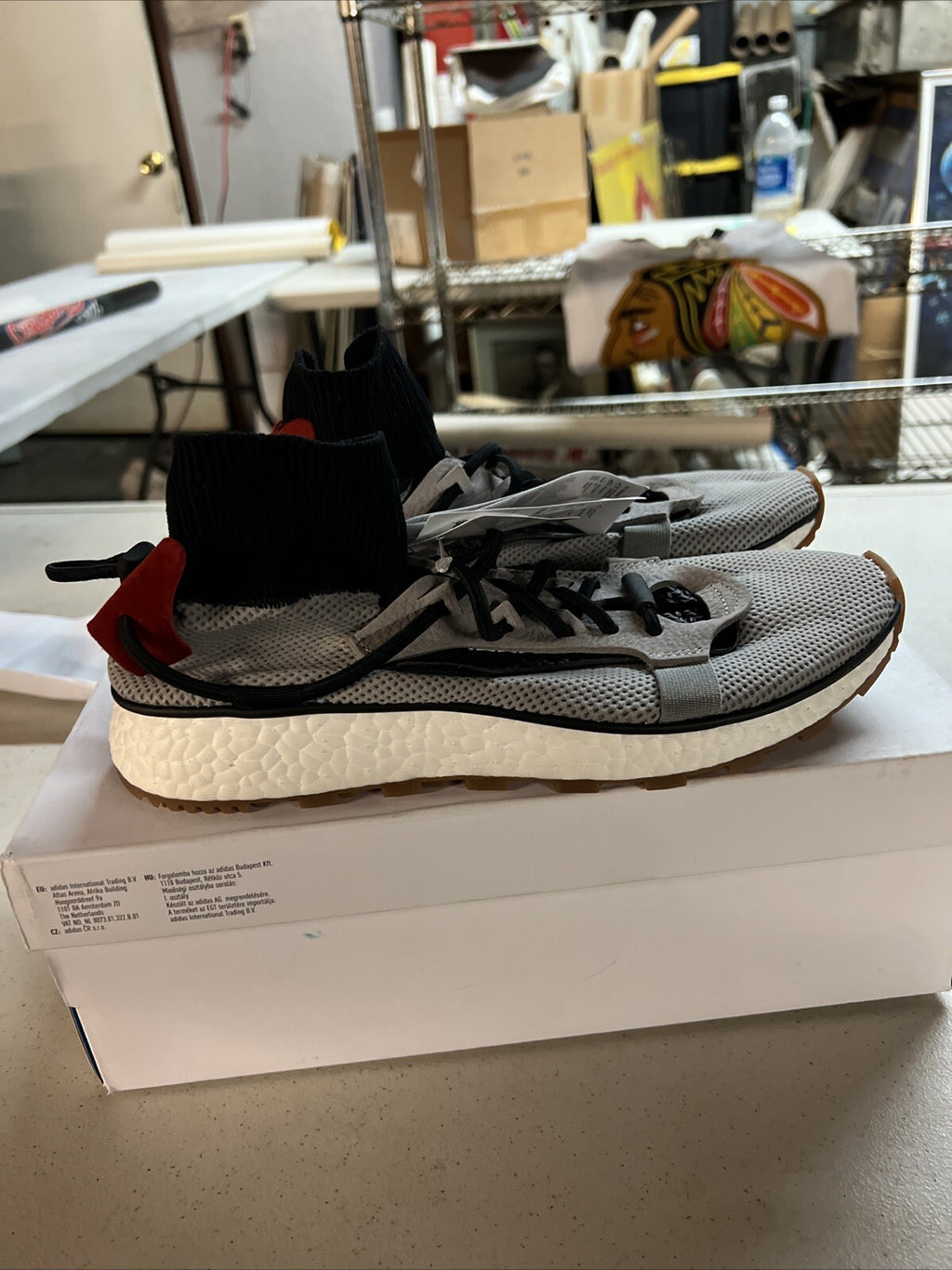 AW Run size 7 Grey Red Gum. Adidas X Alexander Wang. CM7826. ultra boost NMD3