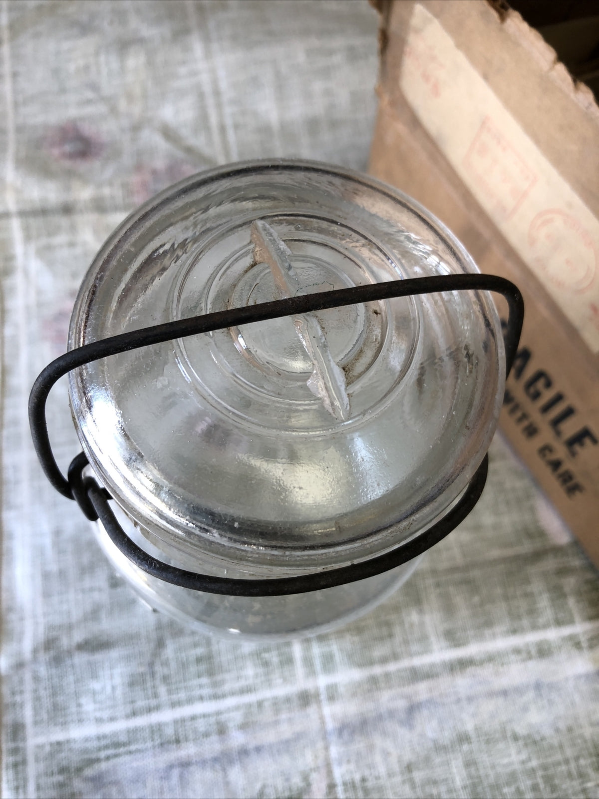 Antique Clear Ball Ideal Canning With Glass Tops July 14, 19084