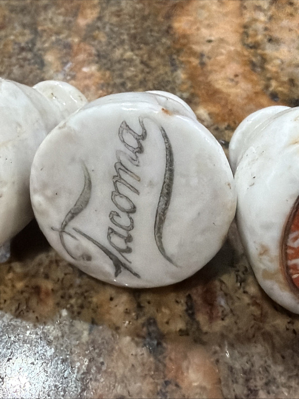 4 Pre-Prohibition Porcelain Beer Bottle Stopper Tacoma San Francisco2