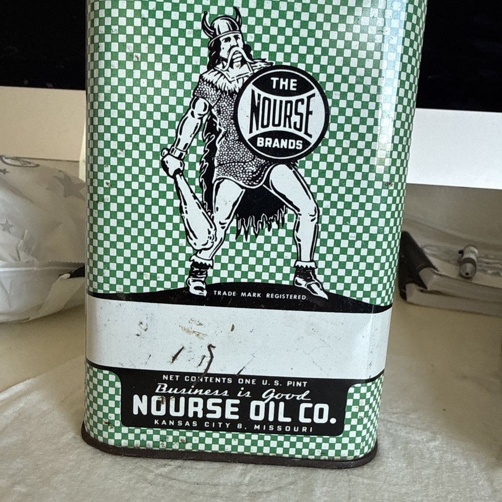 Vintage 1940s Metal Nourse Cream Separator Oil Metal One Quart Oil Can - Empty1