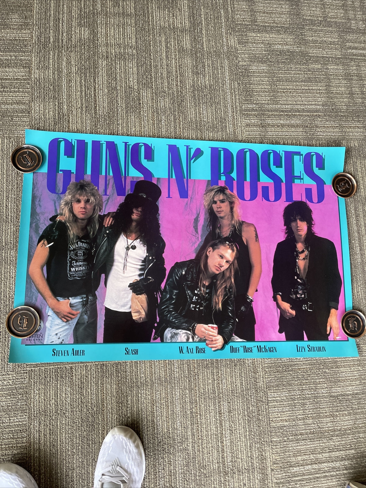 #147 1987 Guns n Roses Record Store Promo Poster 24” X 36”8
