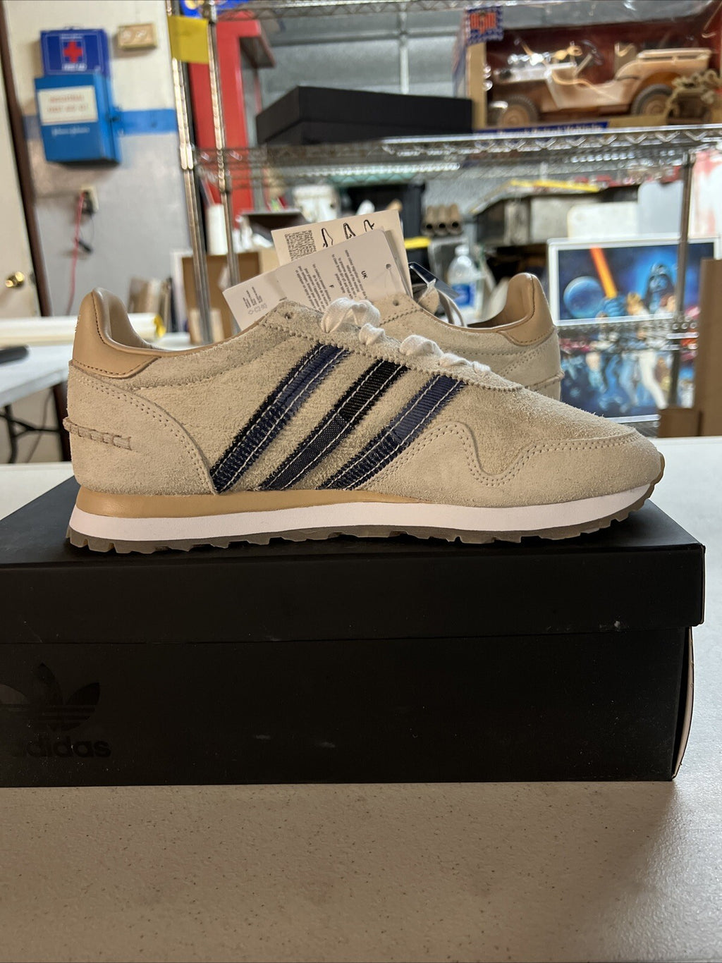 NEW Adidas Consortium Haven x END x Bodega Sneakers Tan/Navy BY2103 Mens 6.56